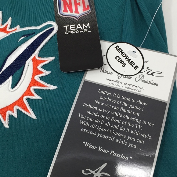 Miami Dolphins Women’s Green Jersey Halter New - Picture 3 of 3